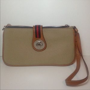 Brown mk wristlet